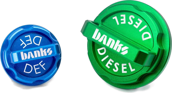 Banks Revolver Billet Diesel & DEF Caps