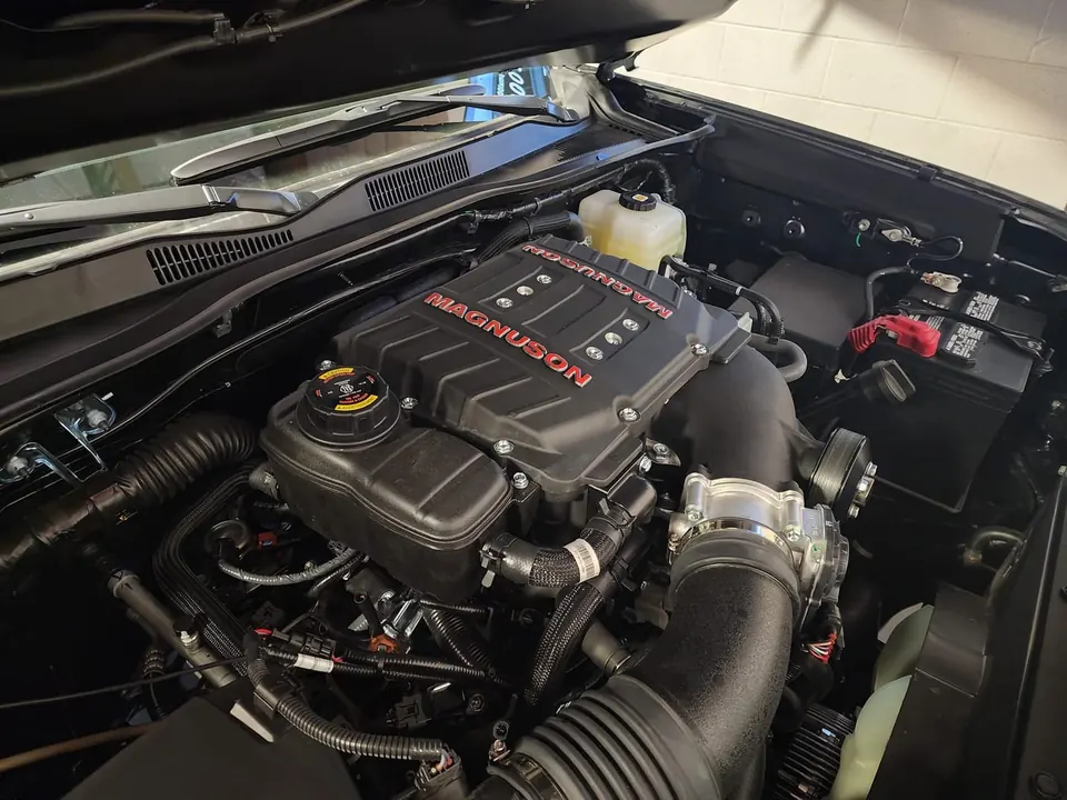 Magnuson supercharger installed on a Toyota Tacoma 3.5L V6 (2GR-FKS)